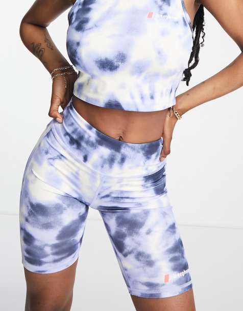 Berghaus Red Point legging shorts in blue tie dye 