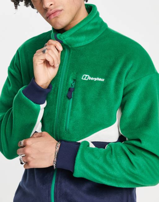 Berghaus – Retorise – Fleece-Jacke in Grün/Marineblau, 3 von 4