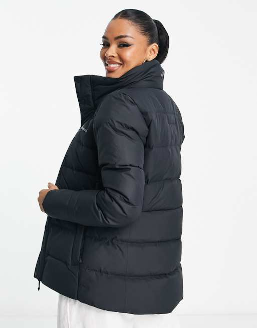 Water repellent down jacket in black