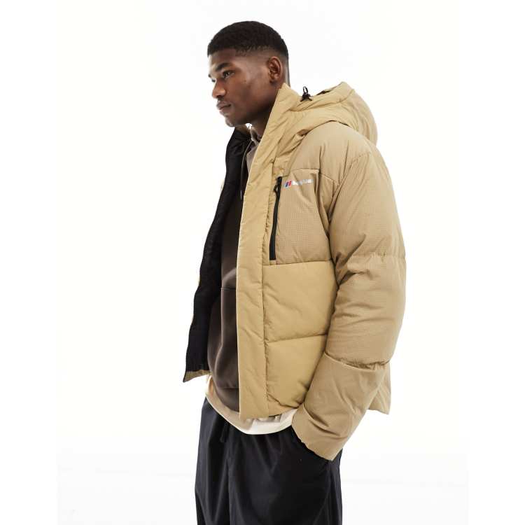 Berghaus Sabber down hooded jacket in natural | ASOS