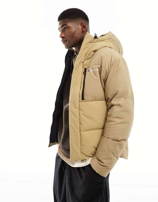 Berghaus Sabber down hooded jacket in natural | ASOS