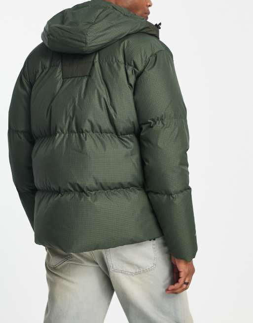 Berghaus Sabber hooded down puffer jacket in khaki | ASOS