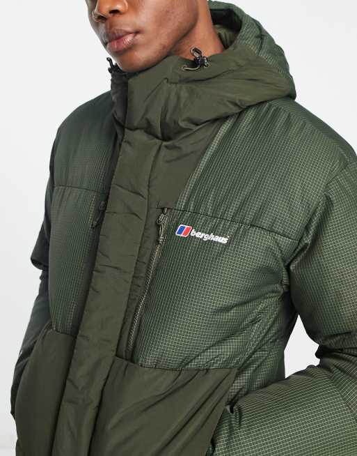 Berghaus – Sabber – Kakifärgad pufferjacka med dunfyllning och huva, 4 av 4