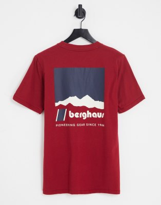 Skyline Lhotse T-shirt in burgundy-Red