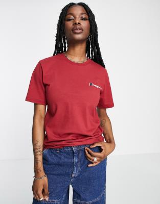 Skyline Lhotse T-shirt in burgundy-Red