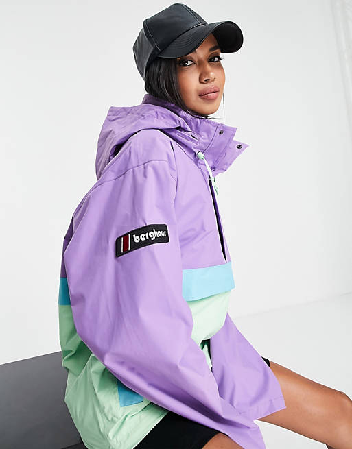 Berghaus Smock 86 shell jacket in purple and blue