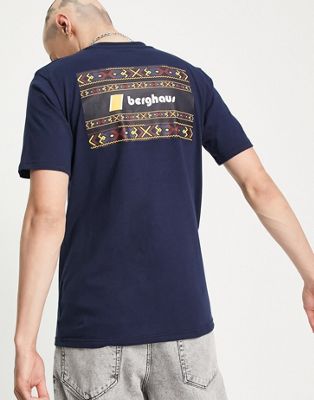 Berghaus Aztec Block t-shirt in navy - ASOS Price Checker