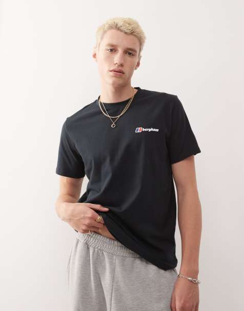 Berghaus T-shirt front & back logo t-shirt in black/black - view 1