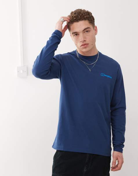 Berghaus T-shirt grappled long sleeve t-shirt in hale navy