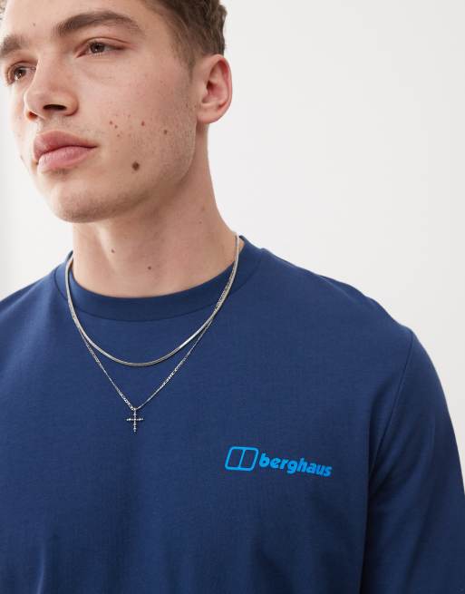 Berghaus T-shirt grappled long sleeve t-shirt in hale navy, 3 of 4