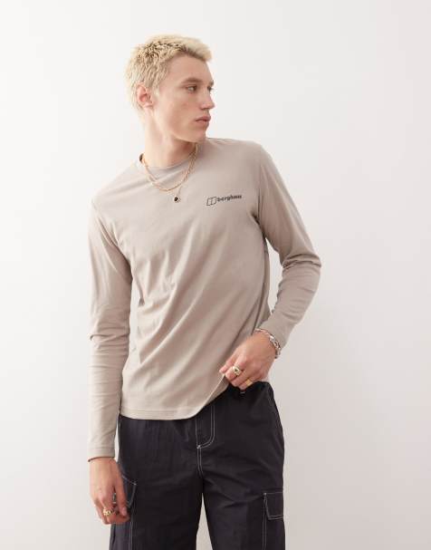 Berghaus T-shirt grappled long sleeve t-shirt in taupe - view 1