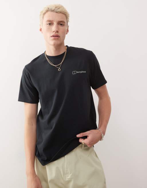 Berghaus T-shirt grappled short sleeve t-shirt in black/black