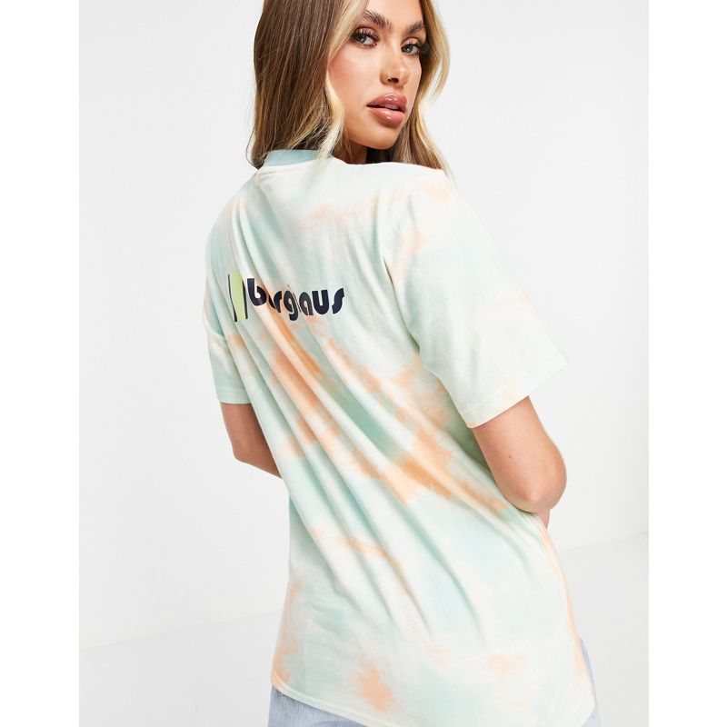 Xmfji T-shirt e Canotte Berghaus - T-shirt heritage con logo davanti e dietro, colore rosa tie-dye