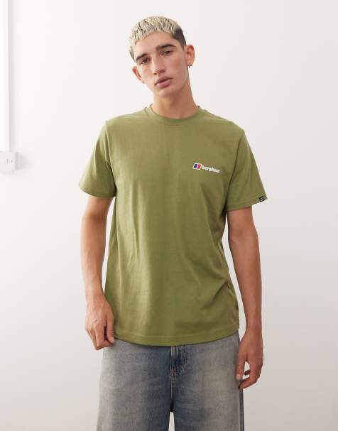 Berghaus – T-Shirt in Olivgrün mit klassischem Logo - view 1
