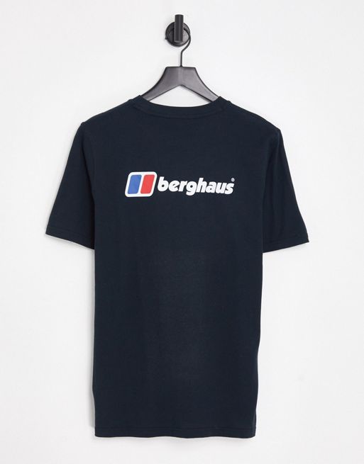 Berghaus – T-Shirt in Schwarz mit Logo vorne und hinten