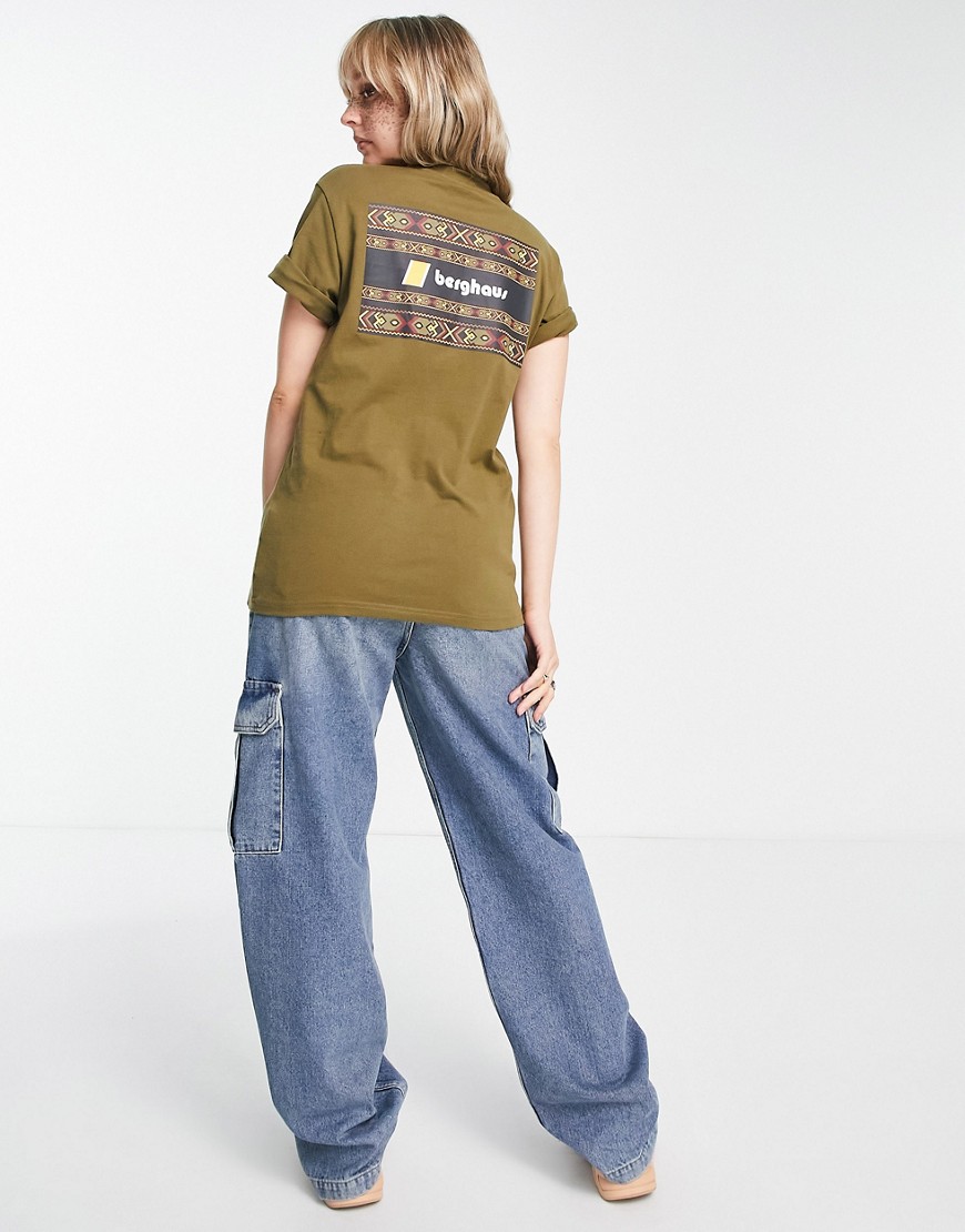 T-shirt kaki con stampa a blocco-Verde - Berghaus T-shirt donna  - immagine1