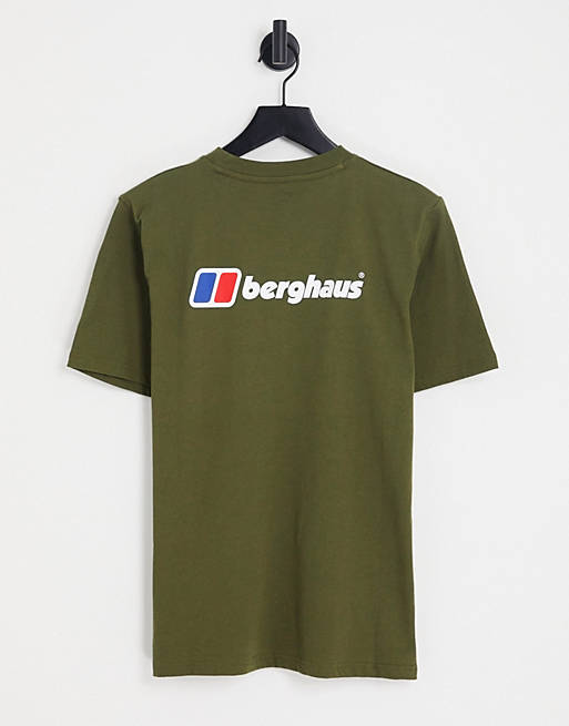 Berghaus - T-shirt met logo op de voor- en achterkant in groen