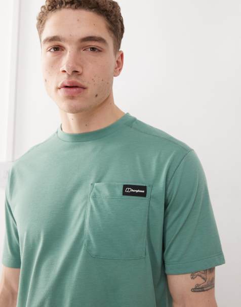 Berghaus T-shirt relaxed short sleeve tech t-shirt in light terrain - view 1