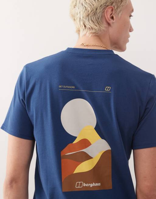 Berghaus T-shirt rolling peaks short sleeve t-shirt in hale navy, 4 of 4