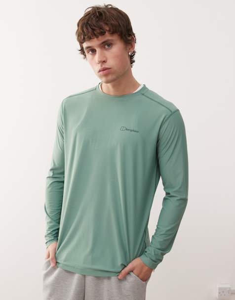 Berghaus T-shirt/top men's 24/7 long sleeve tech t-shirt in light terrain - view 1