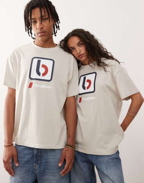 Berghaus T-shirt unisex 'the b' t-shirt in stone - view 1