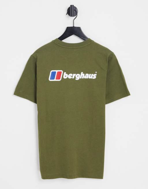Berghaus t-shirt with back print in dark green 
