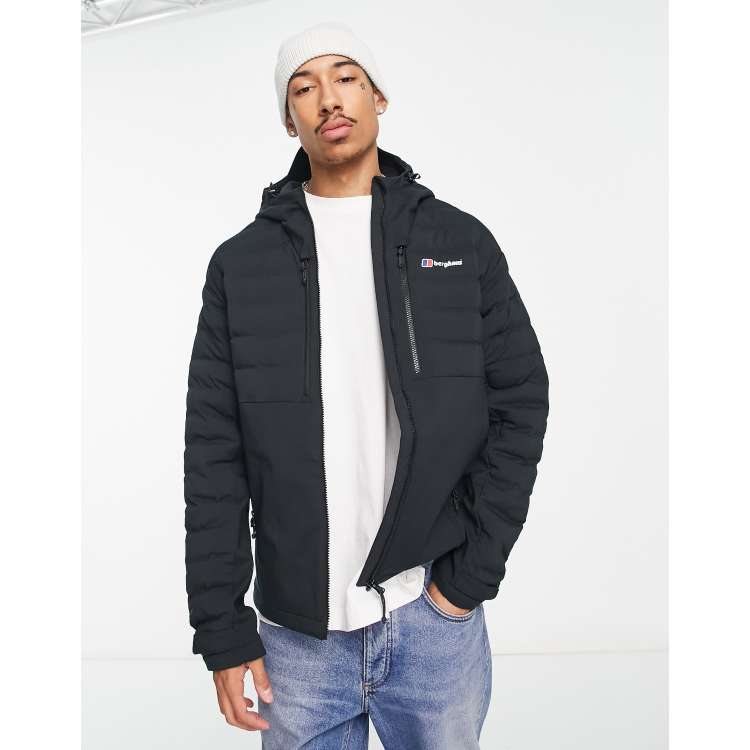 Berghaus Theran Hybrid hooded insulated jacket in black ASOS