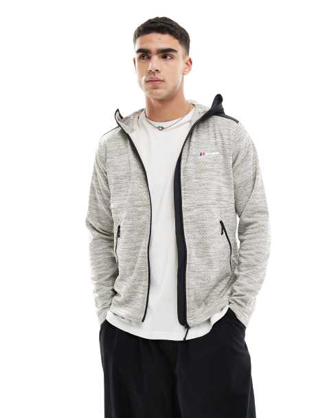 Berghaus Thraskii hooded zip-up jacket in light grey - view 1