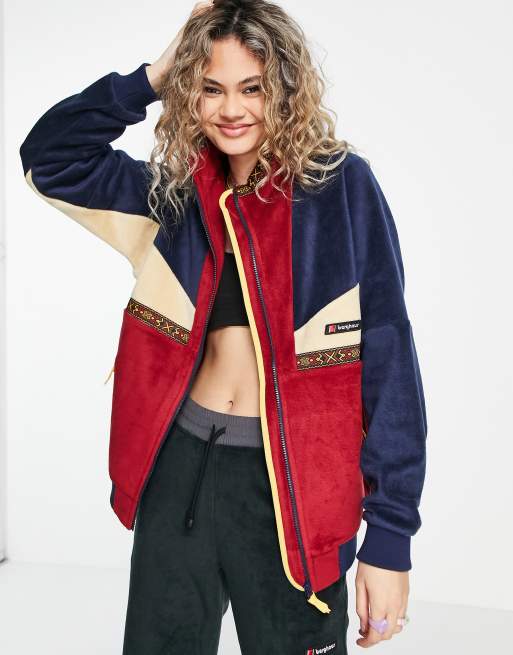 Berghaus – Tramantanta 91 – Bluza polarowa w kolorze granatowym, bordowym i beżowym 