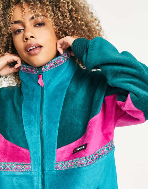 Berghaus – Tramantanta 91 – Fleece-Jacke in Blaugrün/Fuchsia , 3 von 4