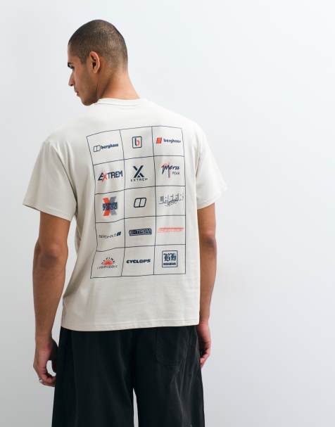 Berghaus Trango mountain logo graphic t-shirt in stone - view 1