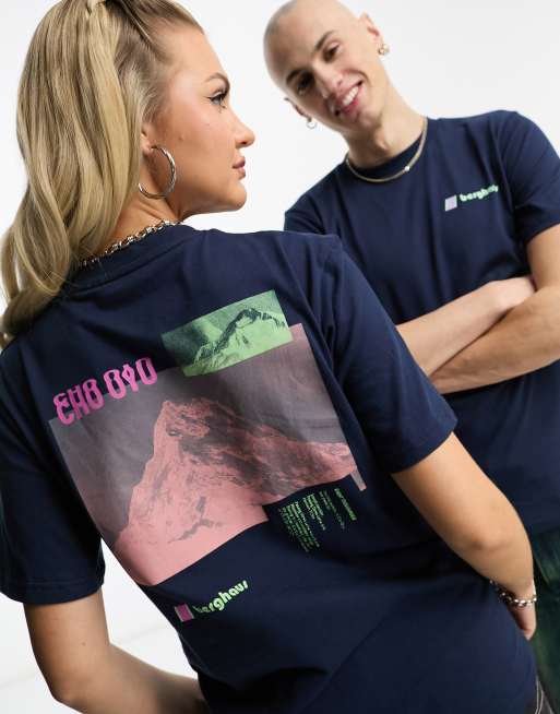 Berghaus unisex Cho Zine t-shirt with print in navy
