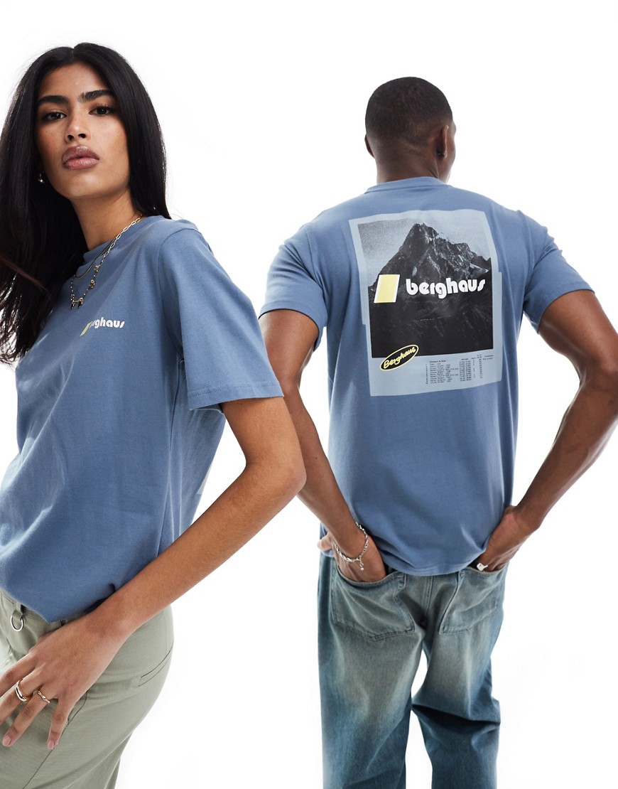 Berghaus Unisex Climbing Record Short Sleeve T-Shirt in grey blue