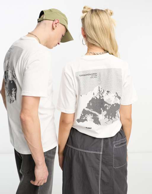 Berghaus Unisex – Kangchenjunga – Biały T-shirt z nadrukiem
