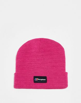 Berghaus unisex logo recognition beanie in pink