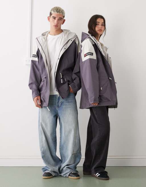 Berghaus Unisex meru mountain gore-tex jacket in purple/grey ASOS