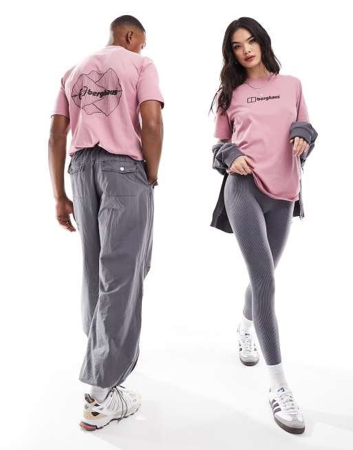 Berghaus unisex mirror peak short sleeve tee in pink - PINK
