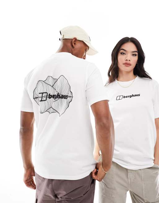 Berghaus unisex mirror peak short sleeve tee in white