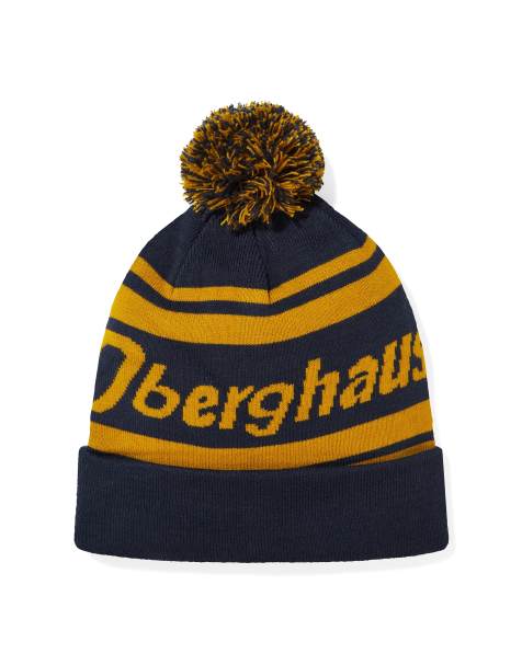Berghaus – Unisex-Strickmütze in Blau/Gelb mit „Berghaus“-Slogan - view 1