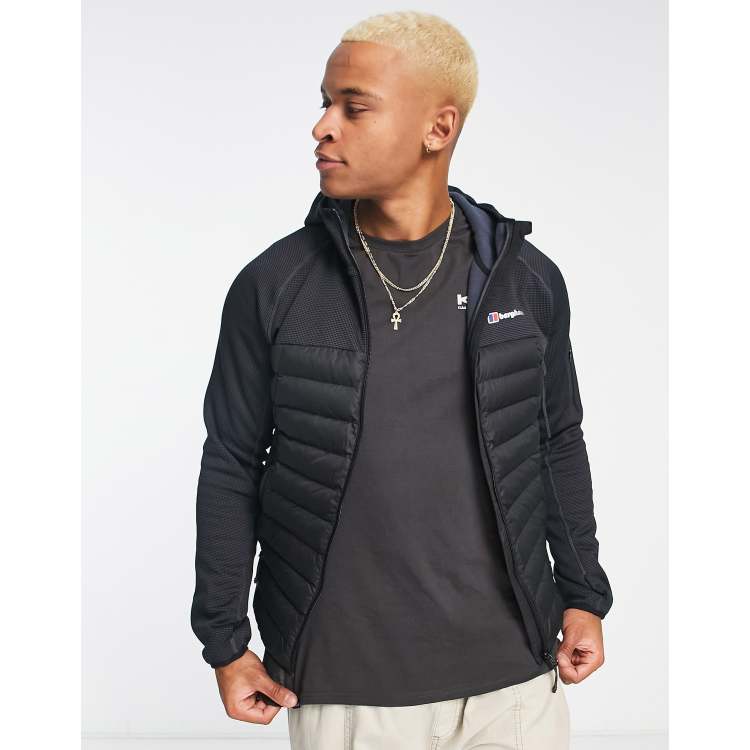 Berghaus Urban Pravitale Hybrid hooded insulated jacket in black | ASOS