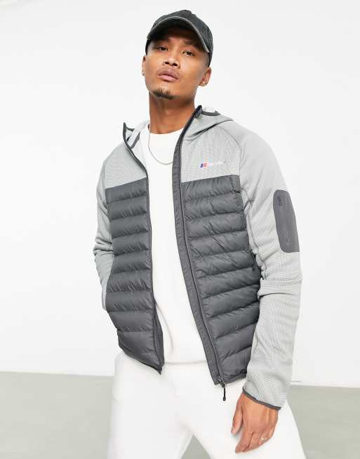 Berghaus Urban Pravitale Hybrid hooded insulated jacket in grey ASOS