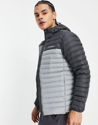 Berghaus Vaskye hooded insulated water resistant jacket in grey