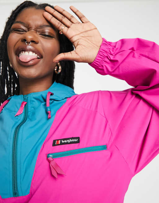 Berghaus – Wind – Fuchsiarosa/blågrön skjortjacka i 90-talsstil , 4 av 4