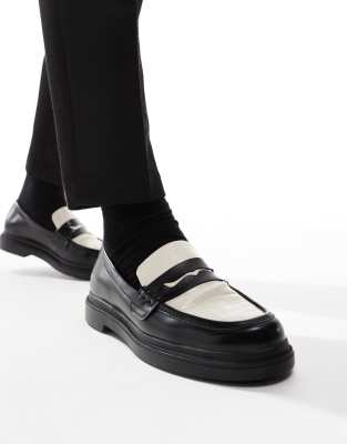 Berhska contrast loafer in black