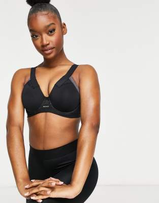 Berleishift padded sports bra in black