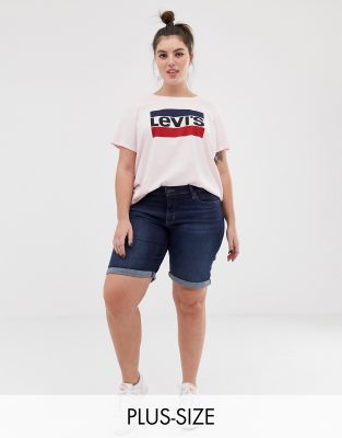 фото Бермуды levi's plus-синий