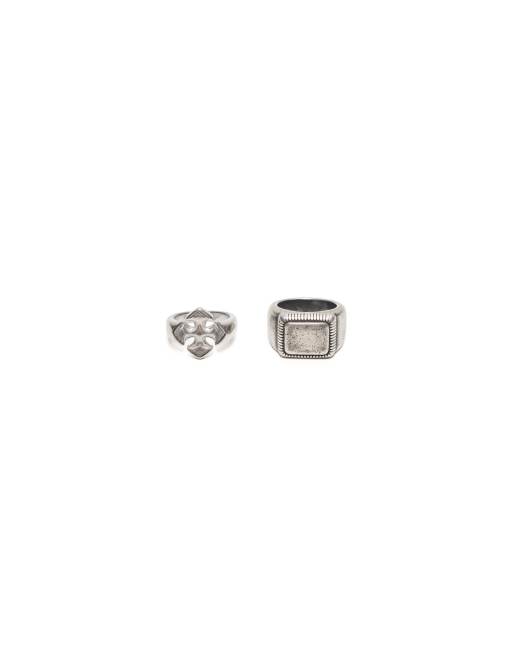 Bershka – 2er-Pack Stahlringe in Silber-Optik, 3 von 4