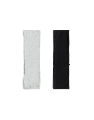 Bershka - 2er-Pack Stirnbänder in Schwarz