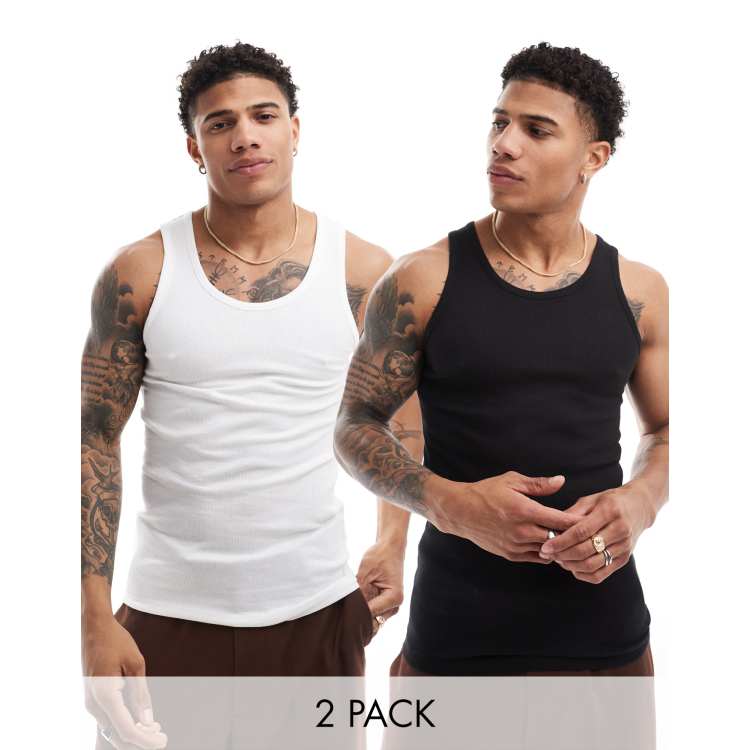 【BERSHKA】Oversized Tank Top ベルシュカ Bershka oversized tank top in washed gray | ASOS