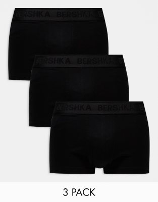 Bershka Bershka 3 pack boxers in black